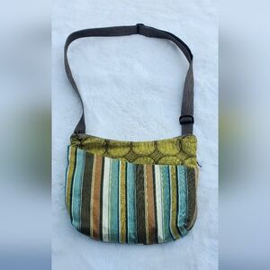 Chic Maruca Striped Crossbody Bag in Yellow and Brown